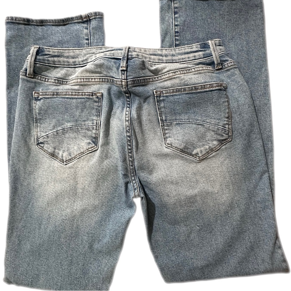 Anthropologie Womens Driftwood Kelly Light Blue Bootcut Jeans Size:32 - Picture 6 of 11